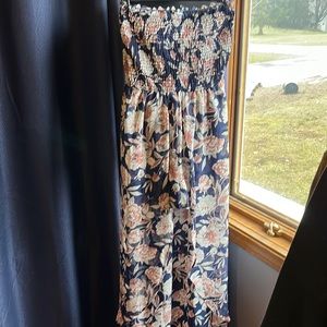 Strapless dress with shorts